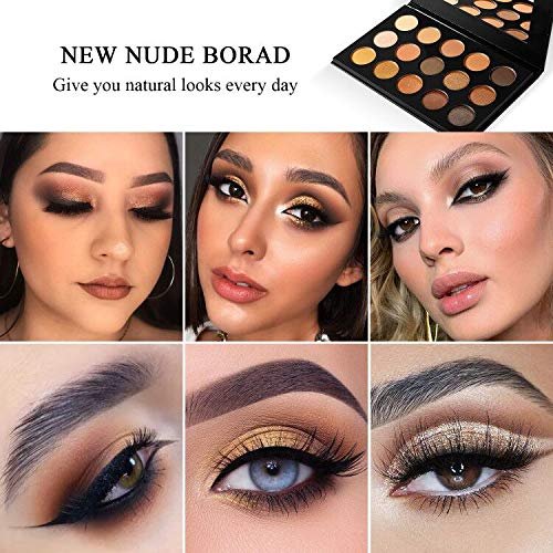 DE'LANCI Nude Gold Eyeshadow Palette: 15 Shades for All!