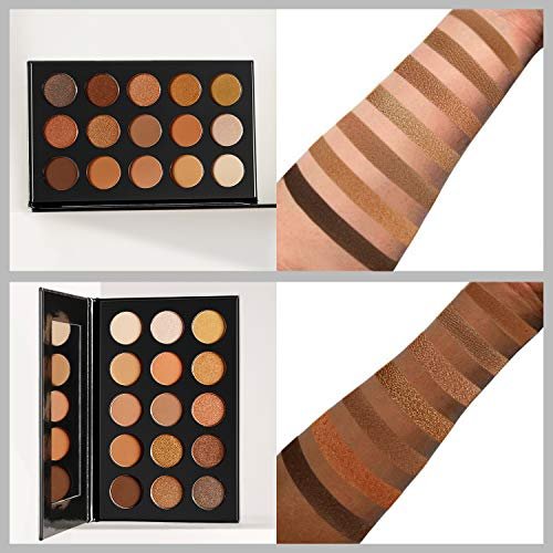 DE'LANCI Nude Gold Eyeshadow Palette: 15 Shades for All!