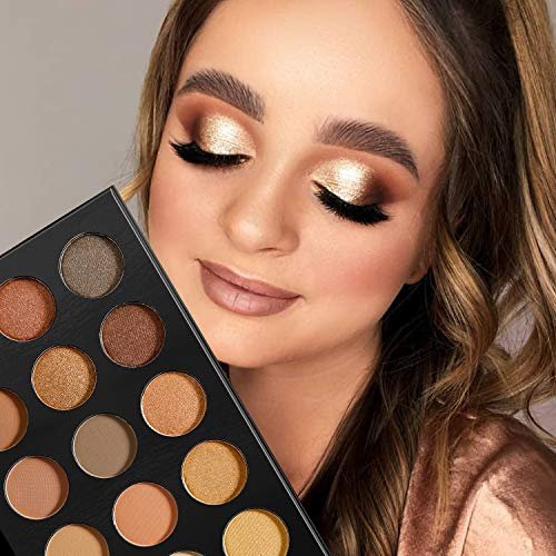 DE'LANCI Nude Gold Eyeshadow Palette: 15 Shades for All!