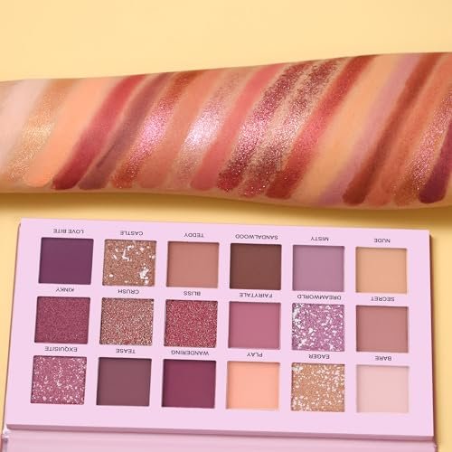 UCANBE 18-Color Nude Eyeshadow Palette: Shimmer & Matte Magic